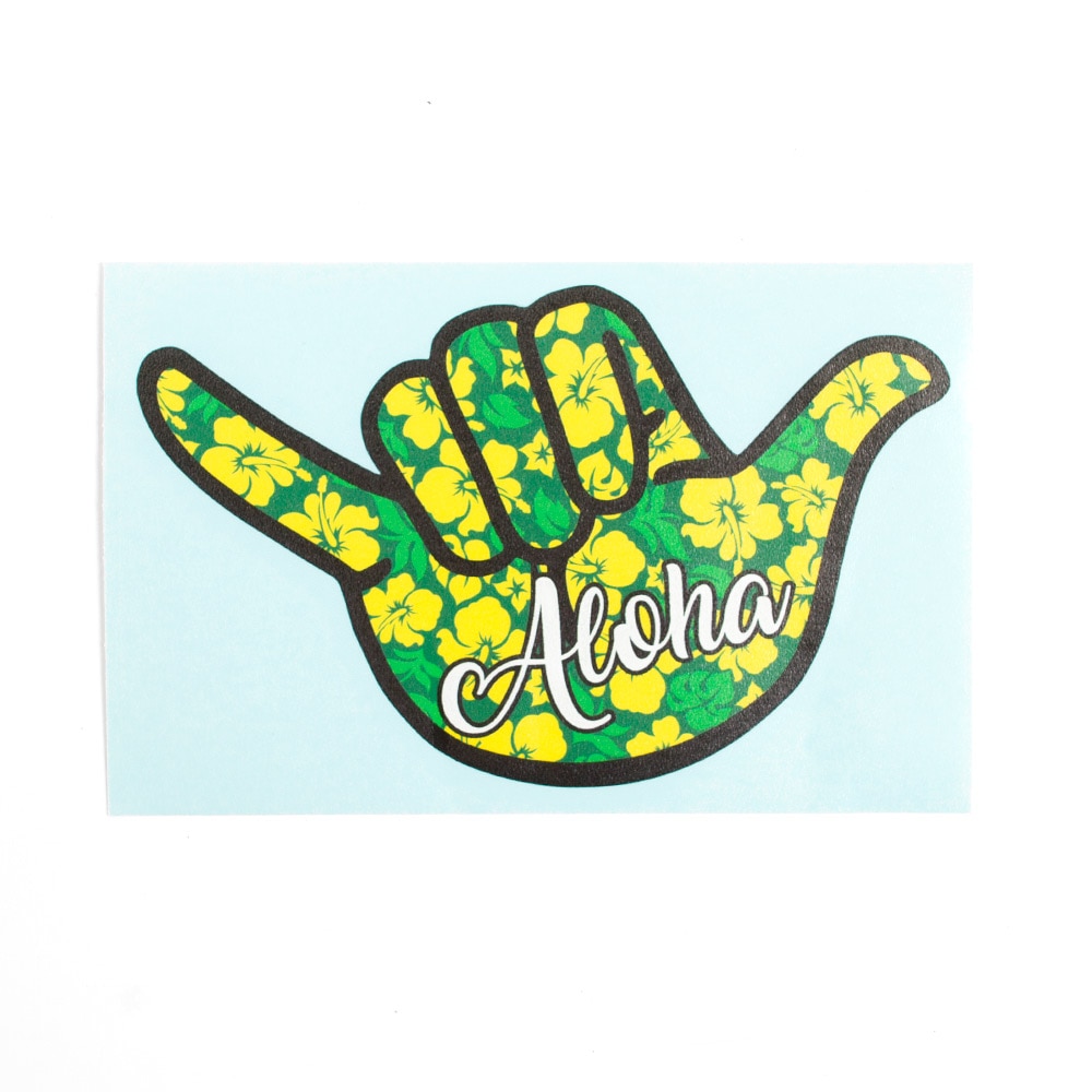 Aloha, Hibiscus, Hang Loose, Decal